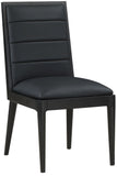 Bristol Black Vegan Leather Dining Chair 486Black-C Meridian Furniture