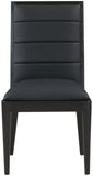 Bristol Black Vegan Leather Dining Chair 486Black-C Meridian Furniture