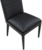 Bristol Black Vegan Leather Dining Chair 486Black-C Meridian Furniture