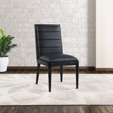 Bristol Black Vegan Leather Dining Chair 486Black-C Meridian Furniture