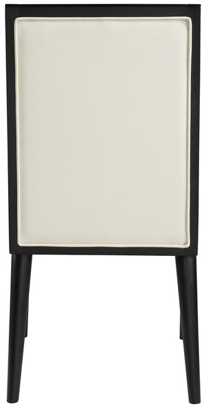 Bristol Cream Vegan Leather Dining Chair 486Cream-C Meridian Furniture