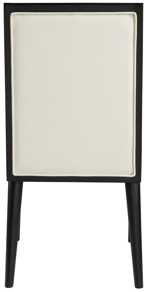 Bristol Cream Vegan Leather Dining Chair 486Cream-C Meridian Furniture