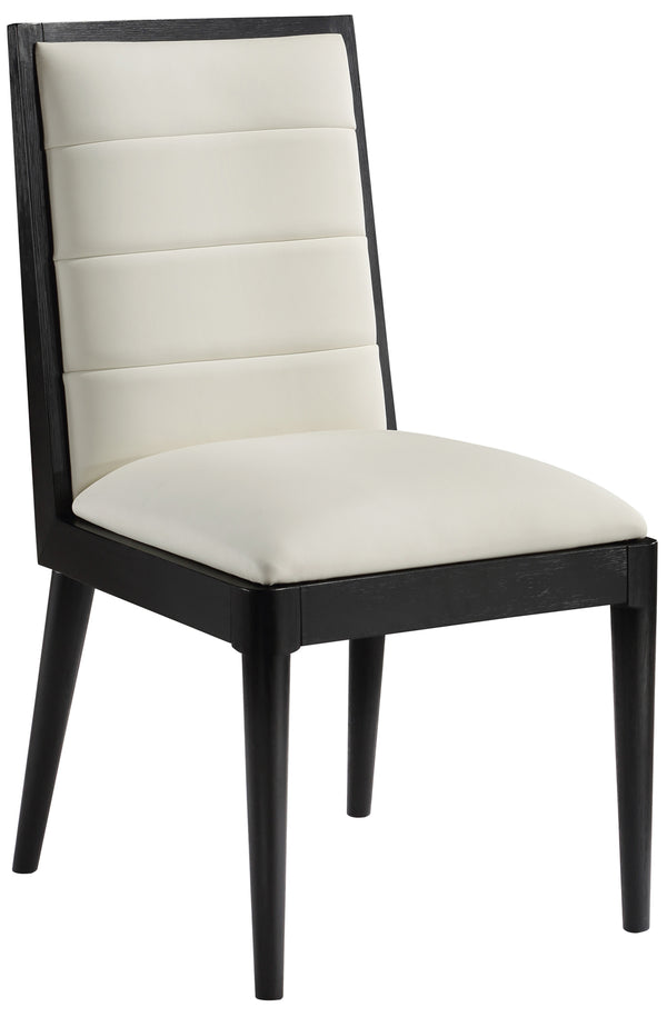Bristol Cream Vegan Leather Dining Chair 486Cream-C Meridian Furniture