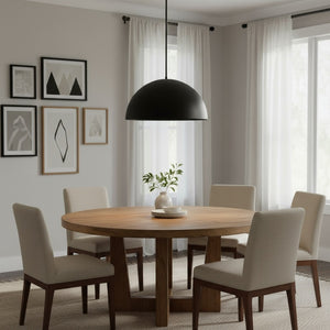 English Elm 24 Inch Matte Black Led Pendant with Etched Glass Diffuser for Dining or Kitchen B370P399378