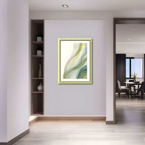 English Elm Set Of 3 Abstract Green Framed Wall Art – Modern Replaceable Canvas Prints For Stylish Home Decor T3976P383226-GIGA