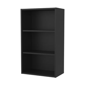 English Elm Guadalupe Melamine Wall Cabinet with Three Open Shelves for Kitchen Storage, Scratch-Resistant Design Black 38.6 L x 26 W x 3.5 H B128P244994