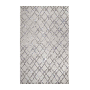 Homeroots 6' X 9' Slate Geometric Stain Resistant Non Skid Indoor Outdoor Area Rug  Polypropylene 487016