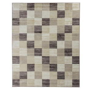 Homeroots 8' X 10' Beige Geometric Power Loom Stain Resistant Area Rug  Polypropylene 487034