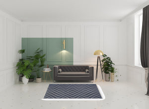 Homeroots 5' X 7' Grey Waves Stain Resistant Indoor Outdoor Area Rug  Polyester 487042