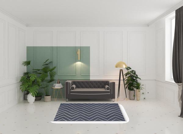 Homeroots 5' X 7' Grey Waves Stain Resistant Indoor Outdoor Area Rug  Polyester 487042