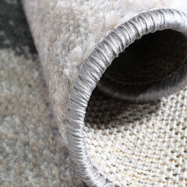 Homeroots 5' X 8' Blue And Taupe Patchwork Power Loom Stain Resistant Area Rug  Polypropylene 487091