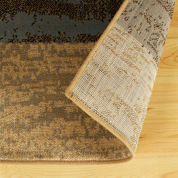 Homeroots 5' X 8' Light Blue And Beige Patchwork Power Loom Stain Resistant Area Rug  Polypropylene 487094