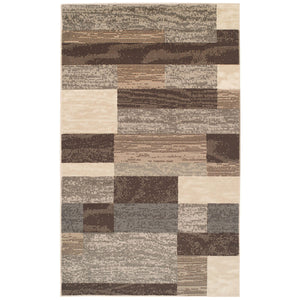 Homeroots 5' X 8' Slate Patchwork Power Loom Stain Resistant Area Rug  Polypropylene 487097