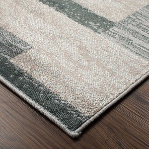 HomeRoots 8' Blue and Gray Patchwork Area Rug – Durable, Stain-Resistant, Perfect for Living Spaces and Family Life 8' X 10' 487109