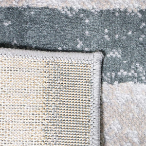 HomeRoots 8' Blue and Gray Patchwork Area Rug – Durable, Stain-Resistant, Perfect for Living Spaces and Family Life 8' X 10' 487109