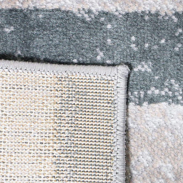 HomeRoots 8' Blue and Gray Patchwork Area Rug – Durable, Stain-Resistant, Perfect for Living Spaces and Family Life 8' X 10' 487109
