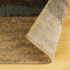 Homeroots 8' X 10' Light Blue And Beige Patchwork Power Loom Stain Resistant Area Rug  Polypropylene 487112