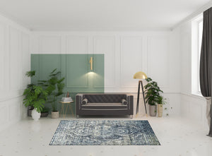 Homeroots 6' X 9' Taupe Abstract Power Loom Distressed Stain Resistant Area Rug  Polypropylene 487127