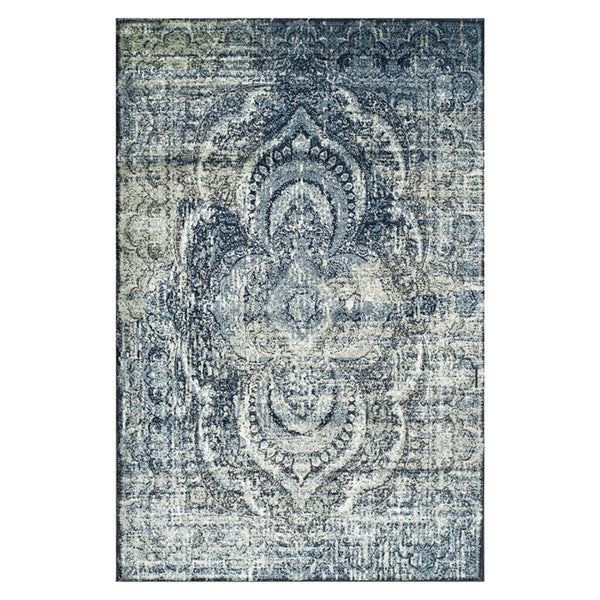 HomeRoots 5' Taupe and Ivory Abstract Distressed Area Rug – Durable, Stain-Resistant Design for Modern Homes 9' X 12' 487131