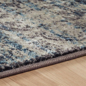 HomeRoots 5' Taupe and Ivory Abstract Distressed Area Rug – Durable, Stain-Resistant Design for Modern Homes 9' X 12' 487131