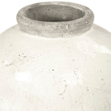 Distressed White Jar (4871L A25A) Zentique