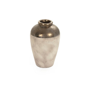 Zentique Gilded Ceramic Vase with Subtle Metallic Sheen — Compact Elegant Accent for Shelves, Tables, Entryways W11.5 x H18 x D11.5 4871S A773A
