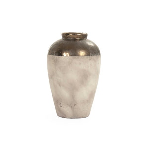 Zentique Gilded Ceramic Vase with Subtle Metallic Sheen — Compact Elegant Accent for Shelves, Tables, Entryways W11.5 x H18 x D11.5 4871S A773A