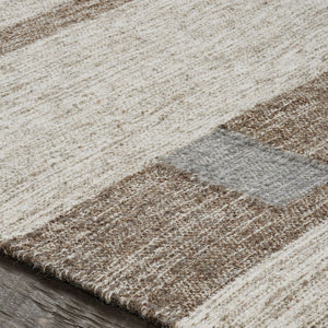 Homeroots 5' X 8' Gray Geometric Flatweave Handmade Area Rug With Fringe  Wool,Cotton 487265