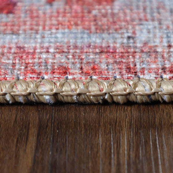 Homeroots 6' X 9' Berry Red Oriental Power Loom Stain Resistant Area Rug  Polyester 487315