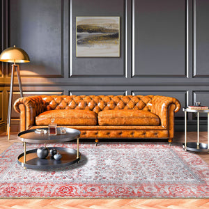 Homeroots 5' X 8' Berry Red Oriental Power Loom Stain Resistant Area Rug  Polyester 487317