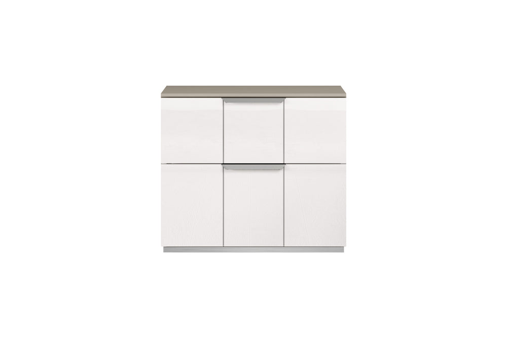 Homeroots 20" White Contemporary Two Drawer Nightstand   487330
