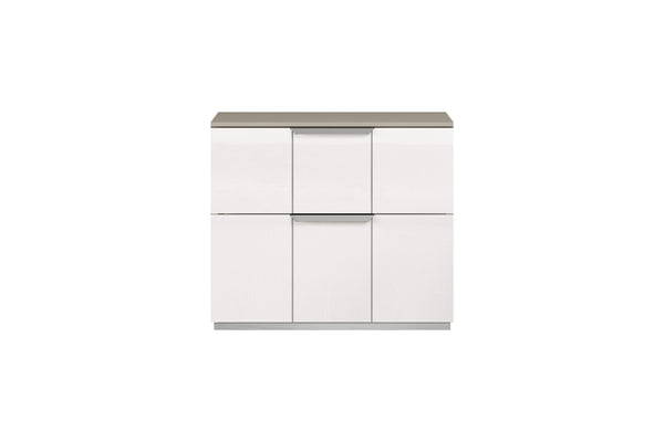 Homeroots 20" White Contemporary Two Drawer Nightstand   487330