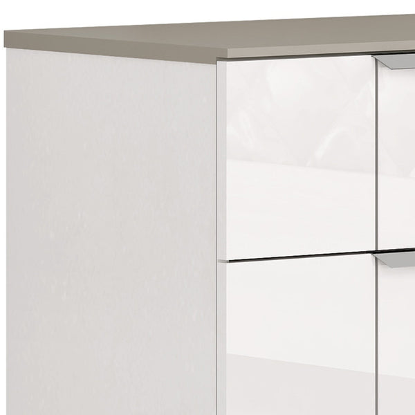 Homeroots 20" White Contemporary Two Drawer Nightstand   487330