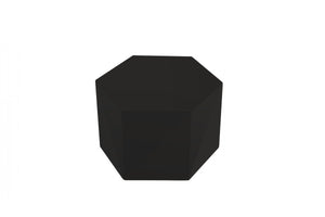 Homeroots 9" Black Hexagon End Table With   487337