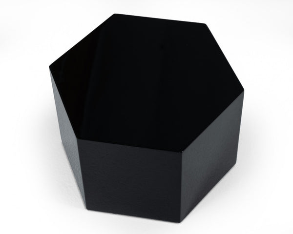 Homeroots 9" Black Hexagon End Table With   487337