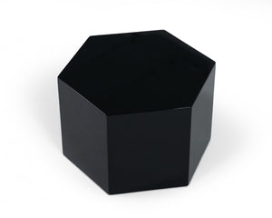Homeroots 9" Black Hexagon End Table With   487337