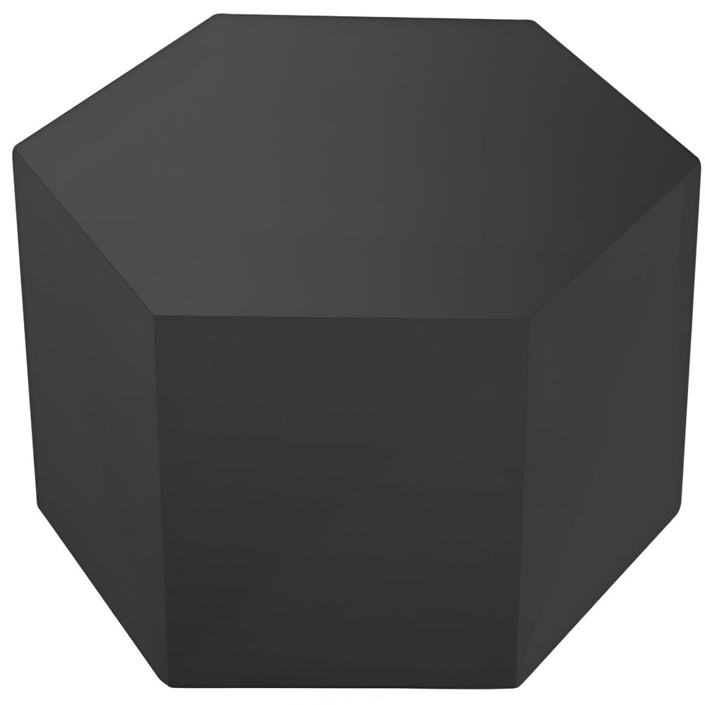 HomeRoots 9" Gray Wood End Table - Modern Geometric Accent with High-Gloss Finish for Stylish Small Spaces 487338
