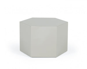 Homeroots 9" Light Gray Wood End Table   487339