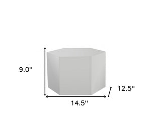 Homeroots 9" Light Gray Wood End Table   487339