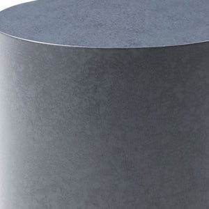 Homeroots 25" Antiqued Copper And Grey Galvanized Metal Round End Table   487345