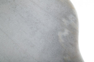 Homeroots 15" Black And White Marble Free Form End Table   487350