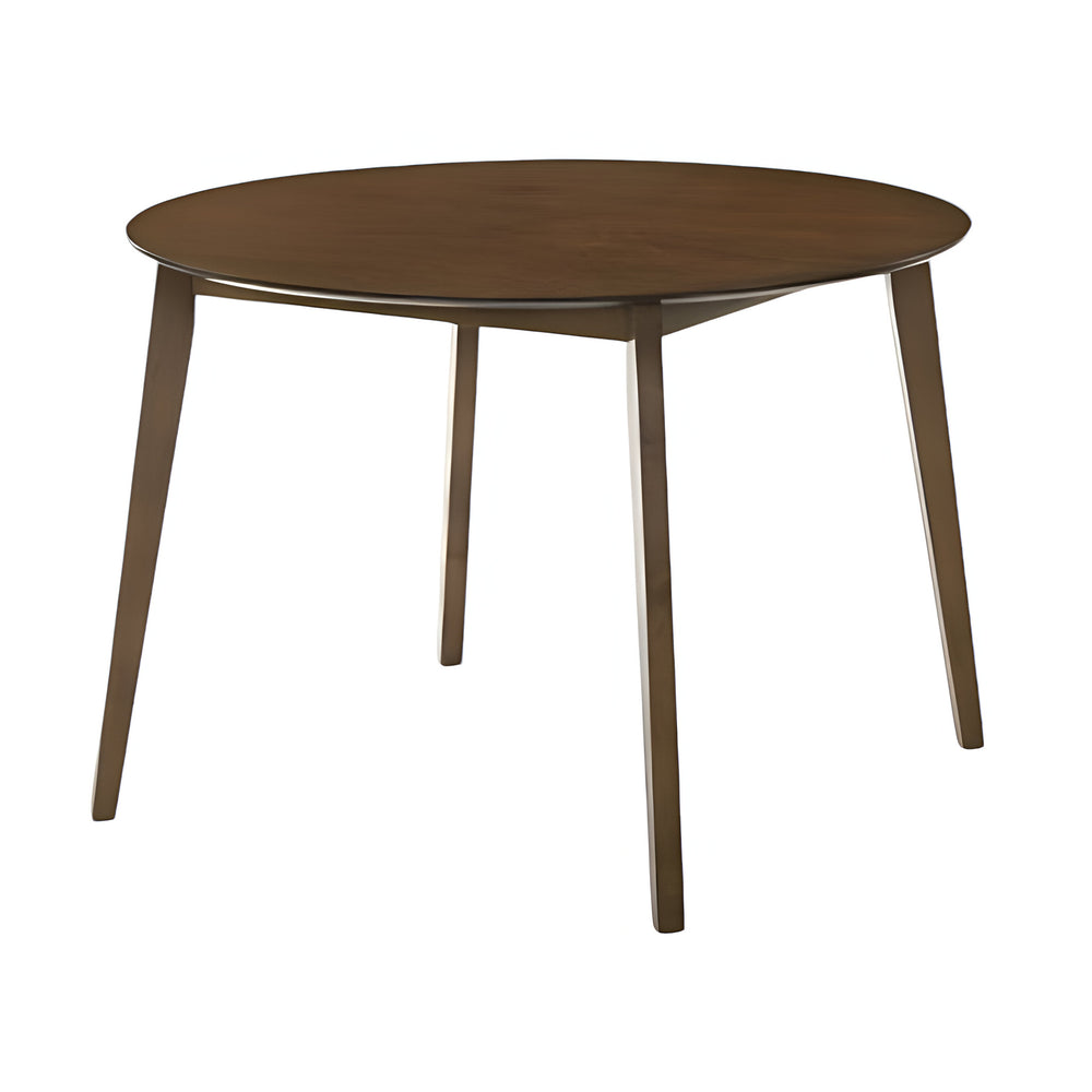Homeroots 42" Brown Wood Round Top Dining Table   487369