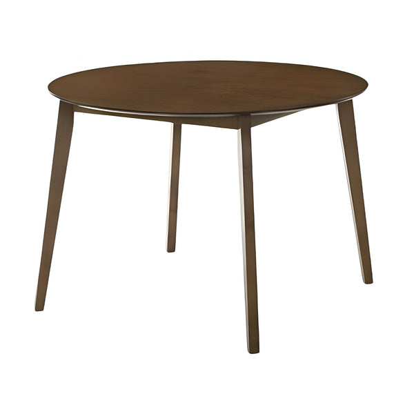 Homeroots 42" Brown Wood Round Top Dining Table   487369