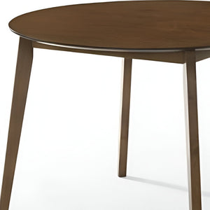 Homeroots 42" Brown Wood Round Top Dining Table   487369