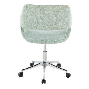 English Elm Contemporary Sculpted Low Back Task Chair with Chrome Base for Home Office Green B202P223909