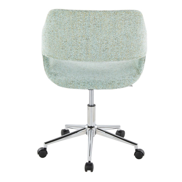 English Elm Contemporary Sculpted Low Back Task Chair with Chrome Base for Home Office Green B202P223909
