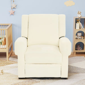 English Elm Manual Swivel Rocker Recliner Chair Plush Chenille Upholstery Nursery Living Room N763P363524K