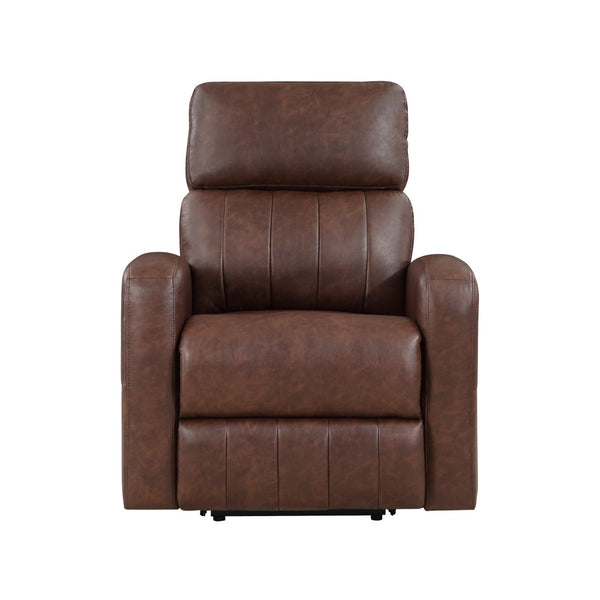 English Elm Power Lift Recliner Chair Faux Leather Upholstered Transitional Living Room Seat B011P262303