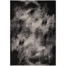 Homeroots 4' X 6' Black Abstract Power Loom Stain Resistant Area Rug  Polyester 487554