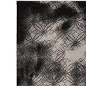 HomeRoots 4' Black Abstract Area Rug - Modern Power Loomed Design, Stain-Resistant & Durable for Everyday Use 4' X 6' 487554